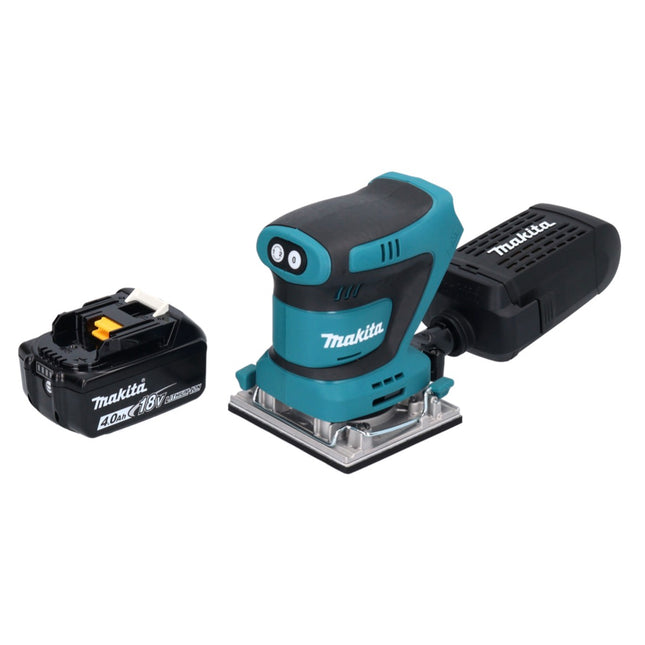 Makita DBO 482 M1 Akku Schwingschleifer 18 V 112 x 102 mm + 1x Akku 4,0 Ah - ohne Ladegerät