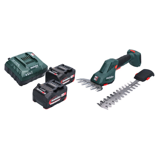 Metabo SGS 18 LTX Q cizalla sin cable para césped y arbustos 18 V + 2x batería 4,0 Ah + cargador