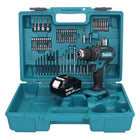 Makita DHP 482 G1X1 Akku Schlagbohrschrauber 18 V + 1x Akku 6,0 Ah + 74 tlg. Zubehörset + Koffer - ohne Ladegerät