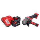 Amoladora angular a batería Milwaukee M18 CAG115XPDB-402 18 V 115 mm sin escobillas + 2x baterías 4,0 Ah + cargador