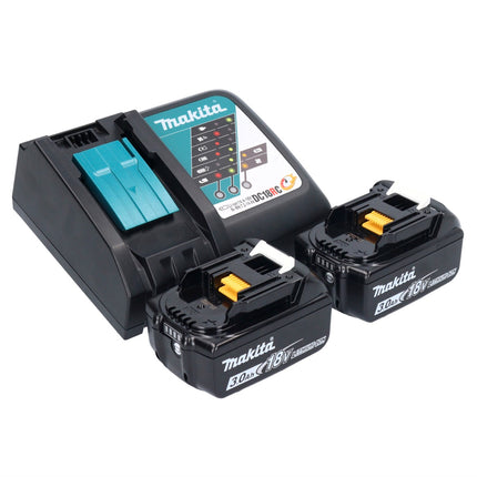 Makita DDF 482 RFX1 taladro atornillador inalámbrico 18 V 62 Nm + 2x baterías 3,0 Ah + cargador + set de accesorios 74 piezas + maletín