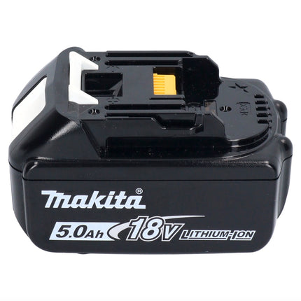 Makita DDF 485 T1X1 taladro atornillador inalámbrico 18 V 50 Nm sin escobillas + 1x batería 5,0 Ah + juego de accesorios 74 piezas + maletín - sin cargador