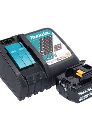 Makita DDF 487 RF1X1 perceuse-visseuse sans fil 18 V 40 Nm sans balais + 1 batterie 3,0 Ah + chargeur + jeu d'accessoires 74 pièces + mallette