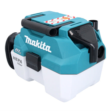 Aspiradora sin cable Makita DVC 750 LZ LXT 18 V 67 mbar 7,5 l Brushless Solo - sin batería, sin cargador