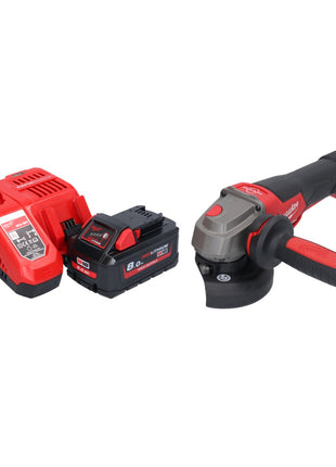 Milwaukee M18 FSAGV115XPDB-801 Akumulatorowa szlifierka kątowa 18 V 115 mm bezszczotkowa + 1x akumulator 8,0 Ah + ładowarka