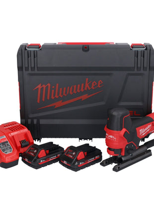 Sierra de calar a batería Milwaukee M18 FBJS-302X 18 V sin escobillas + 2x baterías 3.0 Ah + cargador + caja HD