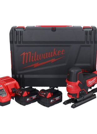 Scie sauteuse à batterie Milwaukee M18 FBJS-602X 18 V brushless + 2x batteries 6,0 Ah + chargeur + boîtier HD