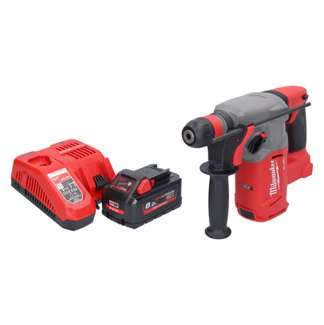 Martillo combinado a batería Milwaukee M18 CHX-801 18 V 2,5 J SDS plus sin escobillas + 1x batería 8,0 Ah + cargador