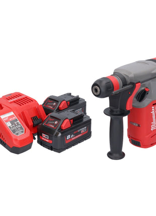 Martillo combinado a batería Milwaukee M18 CHX-802 18 V 2,5 J SDS plus sin escobillas + 2x baterías 8,0 Ah + cargador