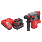 Martillo combinado a batería Milwaukee M18 CHX-802 18 V 2,5 J SDS plus sin escobillas + 2x baterías 8,0 Ah + cargador