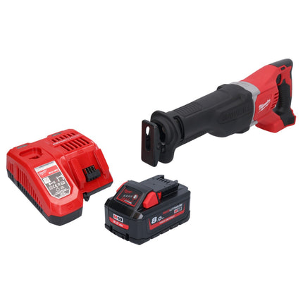 Milwaukee M18 BSX-801 cordless Recipro reciprocating saw 18 V + 1x battery 8.0 Ah + charger