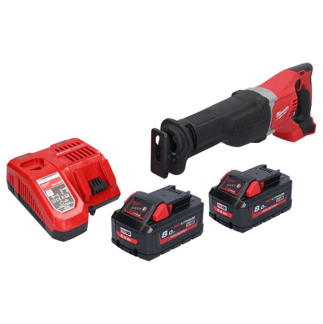 Sierra sable sin cable Milwaukee M18 BSX-802 18 V + 2 baterías de 8,0 Ah + cargador