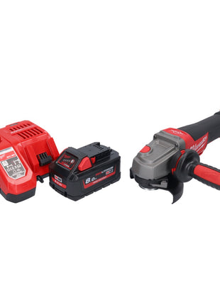 Amoladora angular a batería Milwaukee M18 CAG115XPDB-801 18 V 115 mm sin escobillas + 1x batería 8,0 Ah + cargador