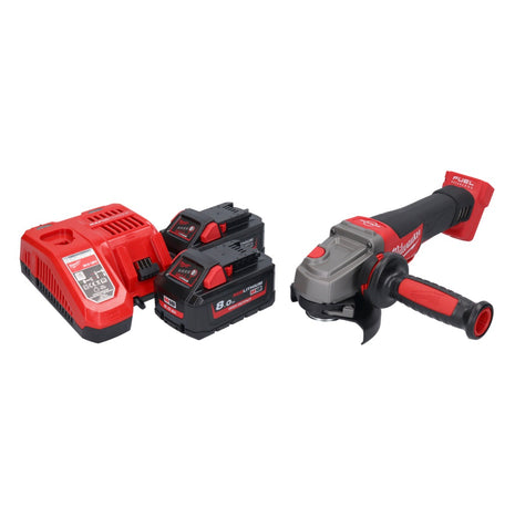 Milwaukee M18 CAG115XPDB-802 Akku Winkelschleifer 18 V 115 mm Brushless + 2x Akku 8,0 Ah + Ladegerät