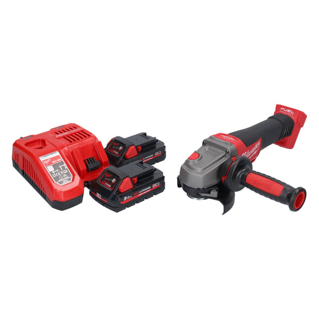 Milwaukee M18 CAG115XPDB-302 Cordless Braking Angle Grinder 115mm 18V Brushless + 2x Batteries 3.0 Ah + Charger