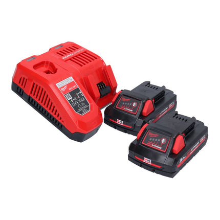 Milwaukee M18 CAG115XPDB-302 Cordless Braking Angle Grinder 115mm 18V Brushless + 2x Batteries 3.0 Ah + Charger