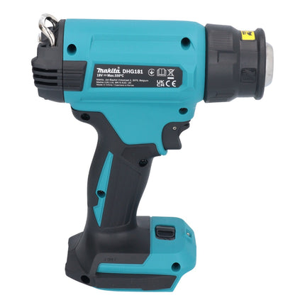 Soplador de aire caliente a batería Makita DHG 181 ZJ 18 V 150 - 550°C + Makpac - sin batería, sin cargador