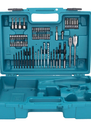 Makita DHP 482 SYX1W perceuse à percussion sans fil 18 V 62 Nm + 2 batteries 1,5 Ah + chargeur + jeu d'accessoires 74 pièces + mallette