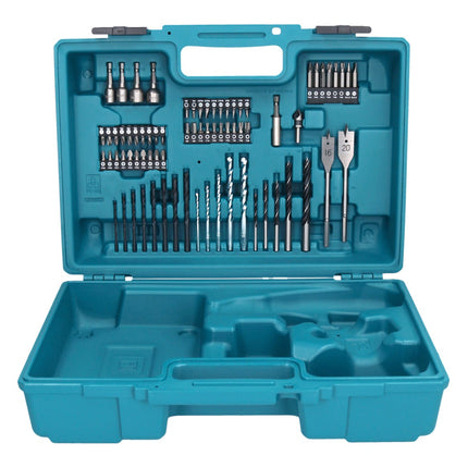 Makita DDF 484 SYX1 taladro atornillador inalámbrico 18 V 54 Nm + 2x baterías 1,5 Ah + cargador + set de accesorios 74 piezas + maletín