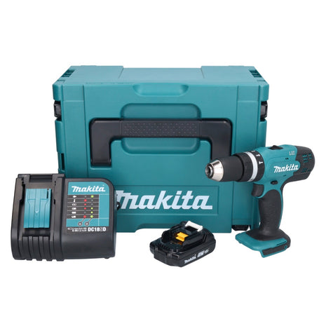 Makita DHP 453 SY1J Akku Schlagbohrschrauber 18 V 42 Nm + 1x Akku 1,5 Ah + Ladegerät + Makpac - Toolbrothers