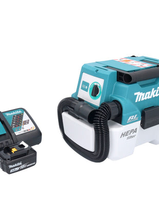 Makita DVC 750 LRF1 Aspirateur Souffleur sans fil  LXT  67mbar 7,5l 18V Brushless + 1x Batterie 3,0Ah + Chargeur