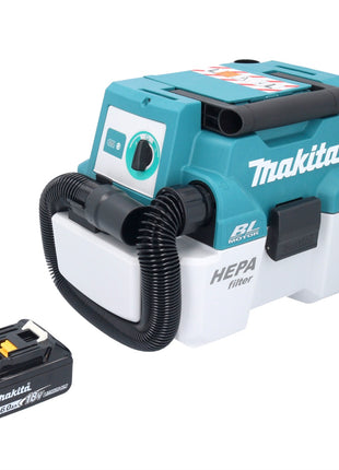 Makita DVC 750 LG1  7,5l Aspirateur Souffleur sans fil LXT 67mbar 7,5l 18V Brushless + 1x Batterie 6,0Ah - sans chargeur