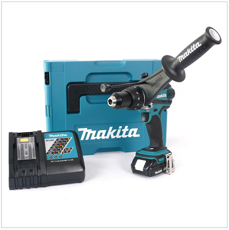 Makita DHP 458 Y1J-D Akku Schlagbohrschrauber 18V 91Nm im Makpac + 1x 1,5Ah Akku + Ladegerät - Toolbrothers