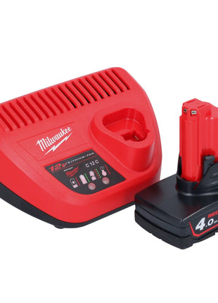 Milwaukee M12 NRG-401 Akku Starter Set 1x 12 V 4,0 Ah / 4000 mAh Li-Ion Akku + C12 C Ladegerät - Toolbrothers