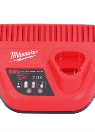 Milwaukee M12 NRG-403 Akku Starter Set 3x 12 V 4,0 Ah / 4000 mAh Li-Ion Akku + C12 C Ladegerät - Toolbrothers