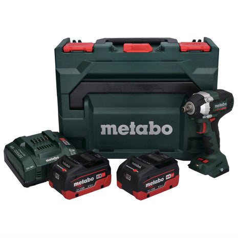 Metabo SSW 18 LT 300 BL Atornillador de impacto a batería 18 V 300 Nm sin escobillas + 2x baterías 5,5 Ah + cargador + metaBOX