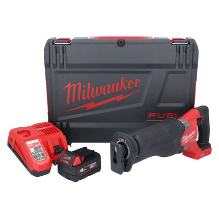 Sierra sable Milwaukee M18 ONEFSZ-401X batería 18 V sin escobillas + 1x batería 4.0 Ah + cargador + caja HD