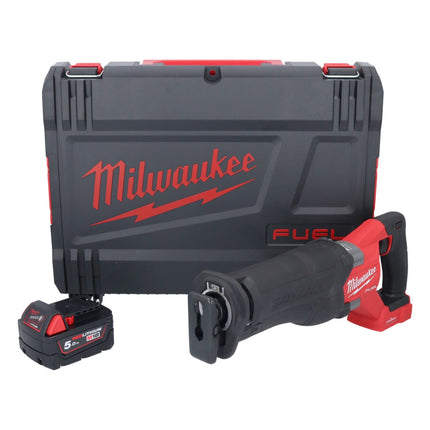 Milwaukee M18 ONEFSZ-501X batería Sierra sable 18 V sin escobillas + 1x batería 5.0 Ah + caja HD - sin cargador