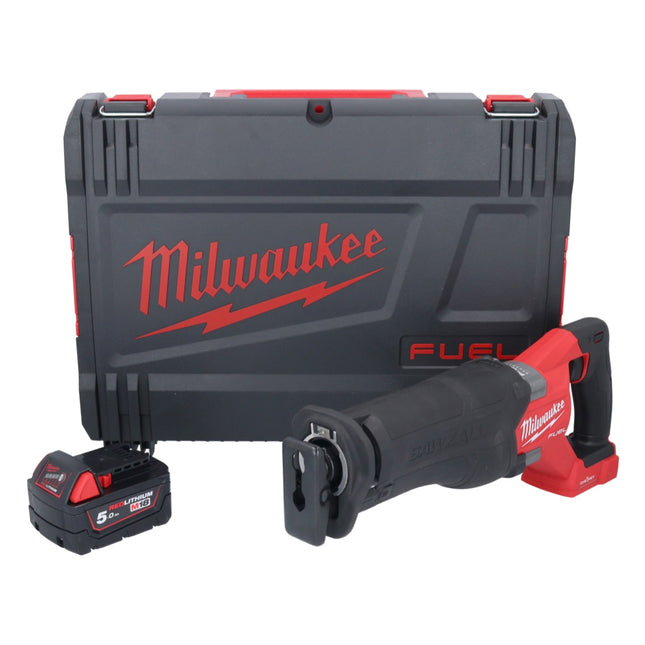 Milwaukee M18 ONEFSZ-501X batería Sierra sable 18 V sin escobillas + 1x batería 5.0 Ah + caja HD - sin cargador