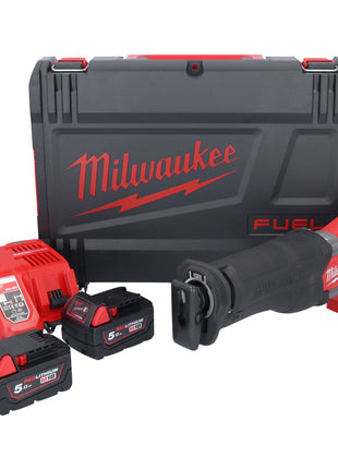 Sierra sable Milwaukee M18 ONEFSZ-502X batería 18 V sin escobillas (4933478294) + 2x baterías 5.0 Ah + cargador + caja HD