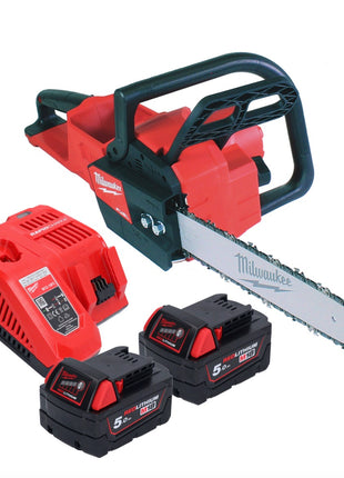 Tronçonneuse à batterie Milwaukee M18 FCHS35-502 18 V 35 cm 12,4 m/s + 2x batteries 5,0 Ah + chargeur