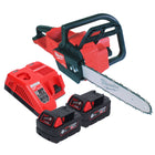 Motosierra a batería Milwaukee M18 FCHS35-602 18 V 35 cm 12,4 m/s + 2x baterías 6,0 Ah + cargador