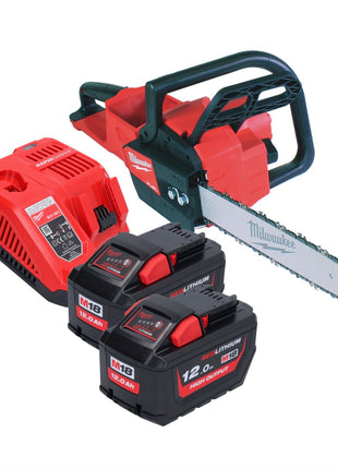 Motosierra a batería Milwaukee M18 FCHS35-122 18 V 35 cm 12,4 m/s (4933479679) + 2x baterías 12,0 Ah + cargador