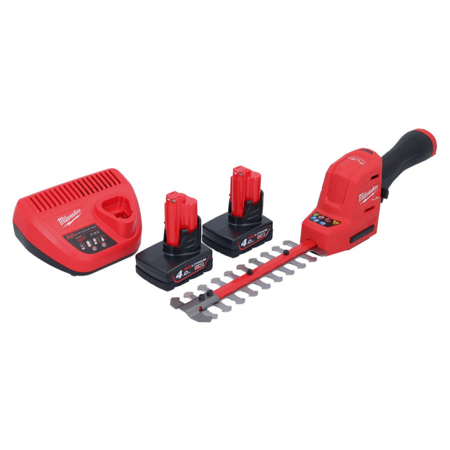 Milwaukee M12 FHT20-402 Cordless Hedge Trimmer 20cm 12V Brushless  + 2x Batteries 4.0Ah + Charger (4933479676)