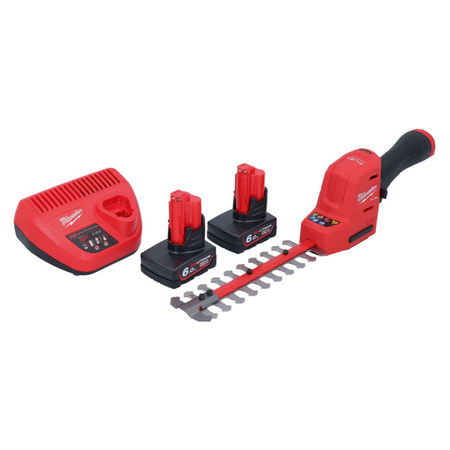 Milwaukee M12 FHT20-602 cortasetos a batería 12 V 20 cm sin escobillas + 2x baterías 6,0 Ah + cargador