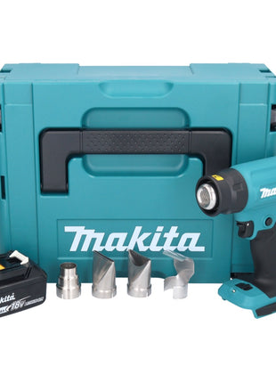 Makita DHG 181 M1J soplador de aire caliente a batería 18 V 150 - 550°C + 1x batería 4,0 Ah + Makpac - sin cargador