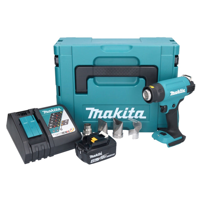 Makita DHG 181 RM1J soplador de aire caliente a batería 18 V 150 - 550°C + 1x batería 4,0 Ah + cargador + Makpac