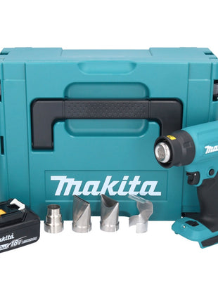 Makita DHG 181 T1J Pistolet air chaud sans fil 18 V 150 - 550C + 1x batterie rechargeable 5,0 Ah + Makpac - sans kit chargeur