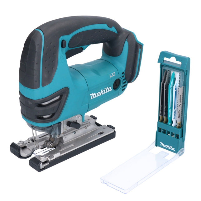 Sierra de calar sin cable Makita DJV 180 Z 18 V + juego de hojas de sierra de calar de 5 piezas - sin batería, sin cargador