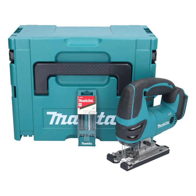 Makita DJV 180 ZJ cordless jigsaw 18 V + 5 pcs. jigsaw blade set + Makpac - without battery, without charger