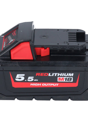 Juego de baterías Milwaukee M18 HB 5,5 2x 18 V 5,5 Ah / 5500 mAh Li-Ion High Output (2x 4932464712) con indicador de nivel de carga