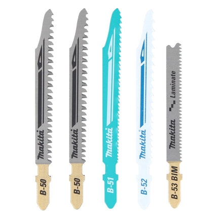 Makita DJV 181 Z Sierra de calar sin cable 18 V sin escobillas + juego de 5 hojas de sierra de calar - sin batería, sin cargador