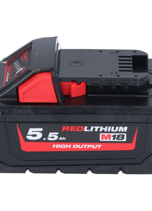 Juego de baterías Milwaukee M18 HB 5,5 3x 18 V 5,5 Ah / 5500 mAh Li-Ion High Output (3x 4932464712) con indicador de nivel de carga