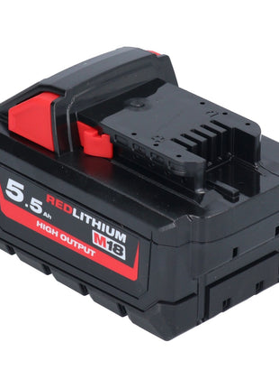 Milwaukee M18 HB 5,5 Akku Set 3x 18 V 5,5 Ah / 5500 mAh Li-Ion High Output ( 3x 4932464712 ) mit Ladestandsanzeige