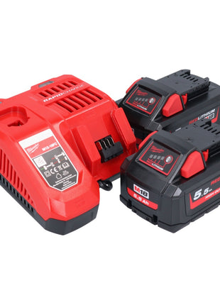 Milwaukee M18 NRG-552 batería de arranque de alto rendimiento 18 V + 2x batería 5,5 Ah (2x 4932464712) + cargador M12-18 FC (4932451079)