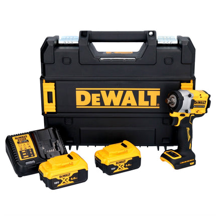 Avvitatore a impulsi a batteria DeWalt DCF 921 P2 18 V 400 Nm 1/2" senza spazzole + 2x batteria ricaricabile 5,0 Ah + caricatore + TSTAK